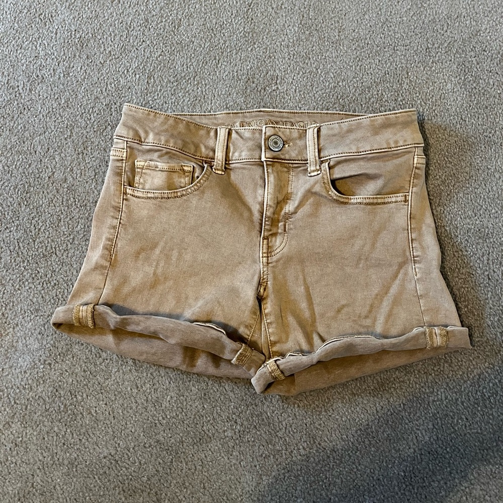 American Eagle Khaki MIDI Shorts